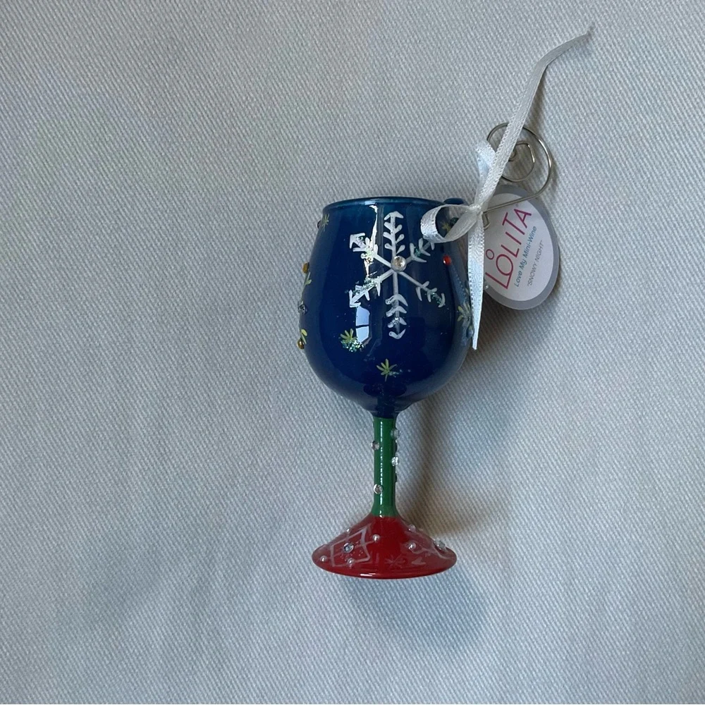 Lolita Love My Mini-Wine “Snowy Night” Ornament in Original Packaging